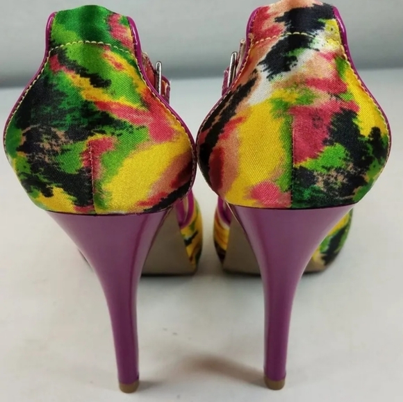 Title: Guess Women's Multicolor Peep Toe Stiletto Slingback Heels Size 7.5MIt - Picture 3 of 7